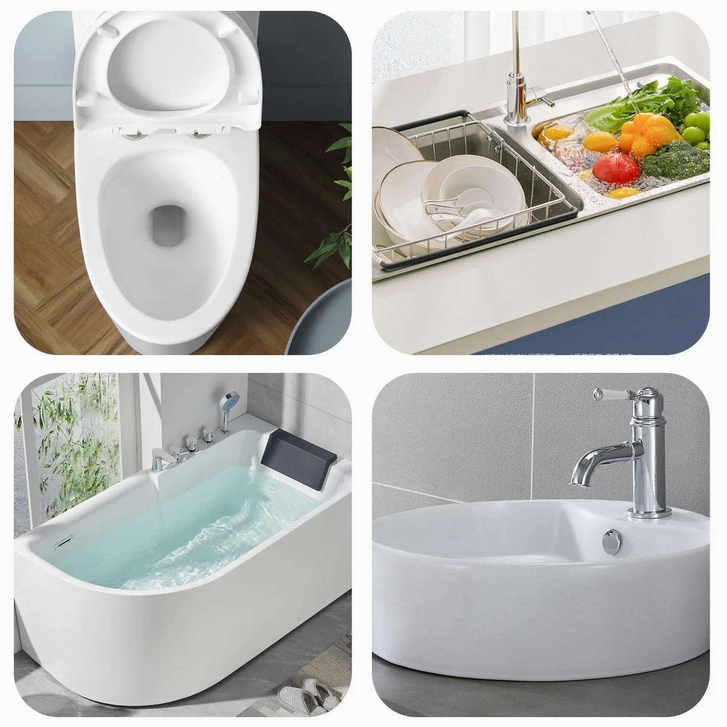 Stura WC con Barometro, Pompa Stura Scarichi a Pressione, Stura Lavandini a Pressione con 4 Teste di Pistone, per Disintasare WC, Lavello, Doccia, Lavandini, Scarico, Rosso