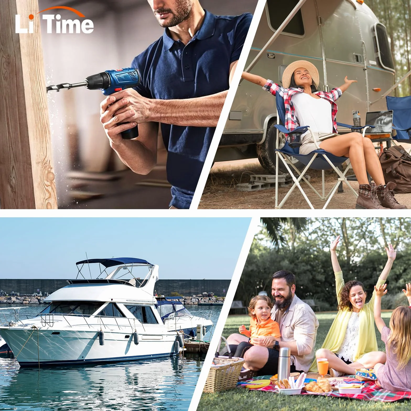 LiTime 1000 W Inverter Sinsus Pure 12 V DC a 230 V AC Convertitore per Camping-Car, Camping, Inverter Solare con 2 uscite AC, Display di Sorveglianza con Visualizzazione dello stato in tempo reale