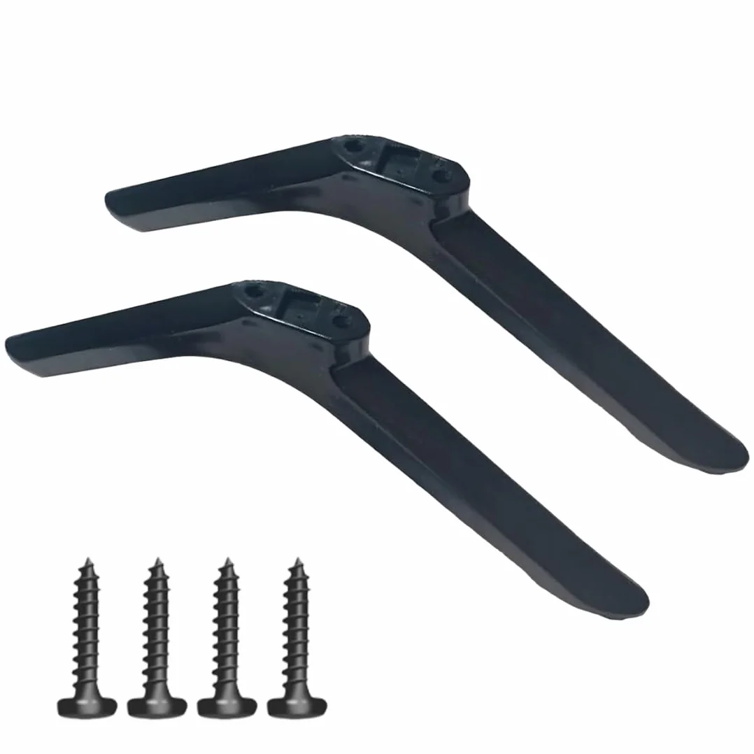 Piedistallo Universali per Supporto TV da Tavolo, base TV, per TVs da 30 a 55 LCD Pollici Support TVs in Plastica, Antiscivolo, Installazione Semplice, Supporto da Tavolo con Viti, Nero
