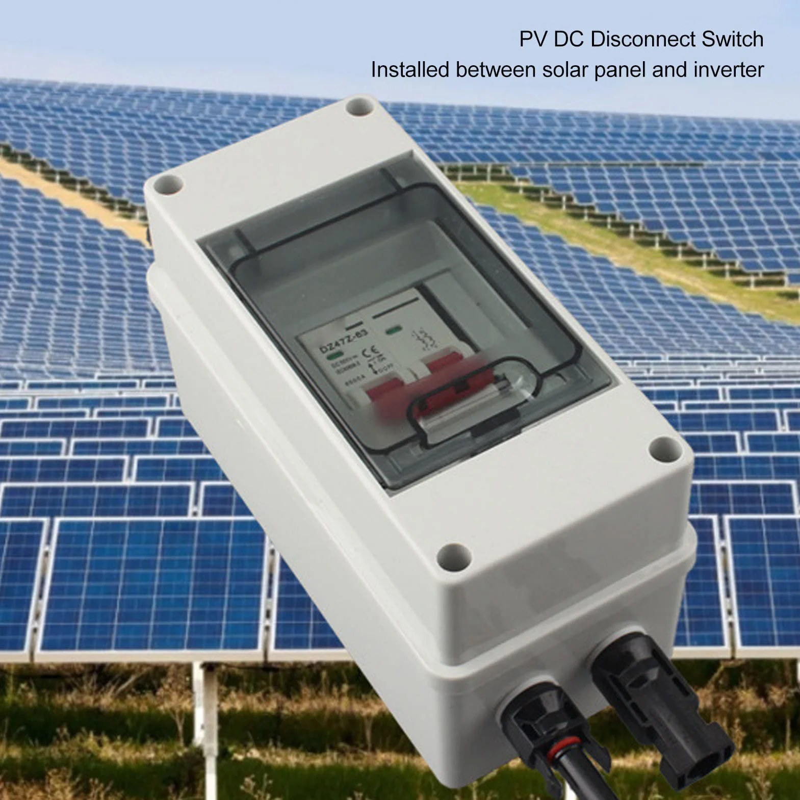 Il Commutatore Solare di Connessione di DC500V, Mini Interruttore con IP65 Impermeabile la Scatola di Distribuzione per Sia Sulla Griglia Che Fuori I Sistemi Fotovoltaici (40A)