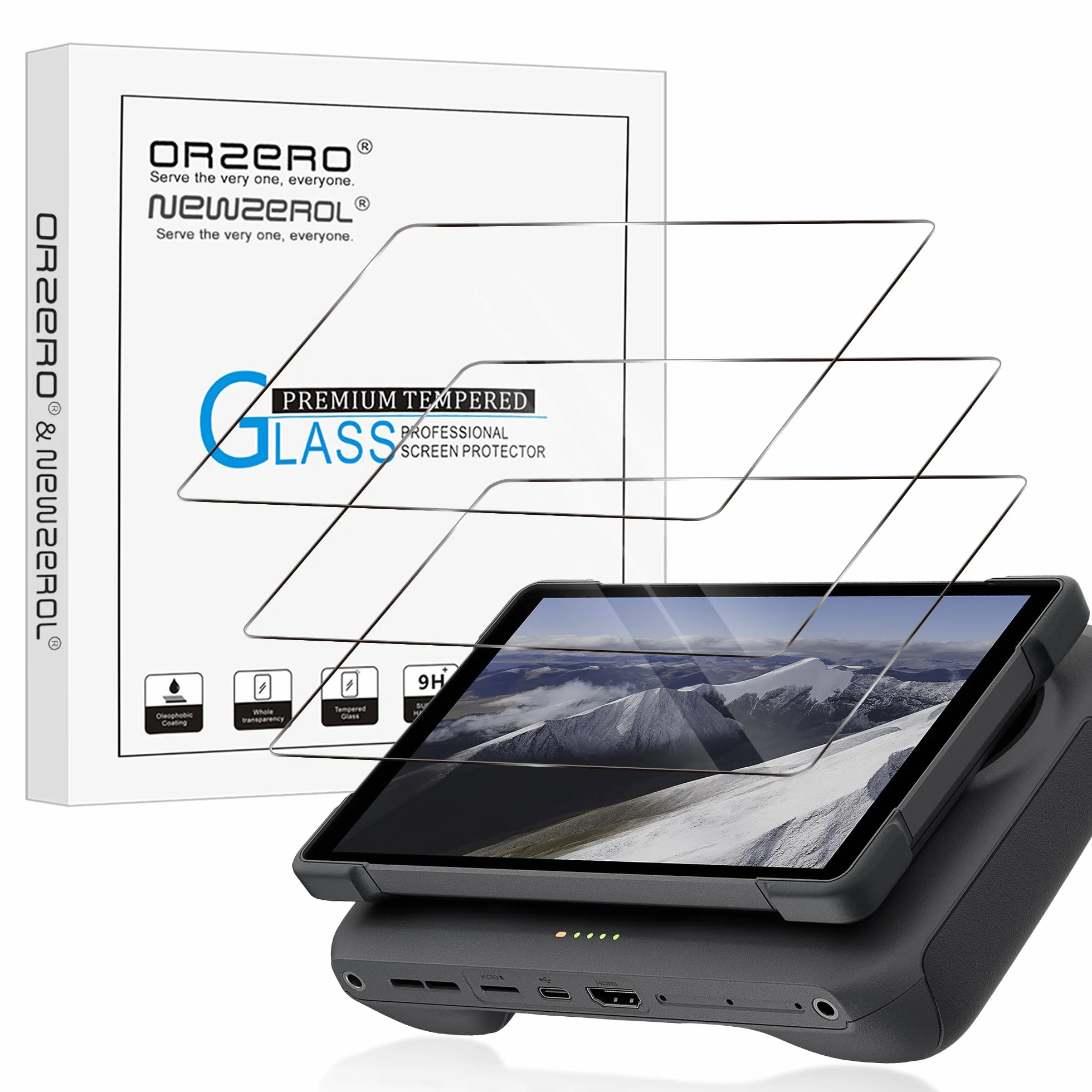 NEWZEROL 3 Pezzi Vetro Temperato Compatibile per DJI RC Pro 2, Bordi Curvi 2.5D, Pellicola Protettiva in Vetro Temperato ad Alta Definizione Antigraffio