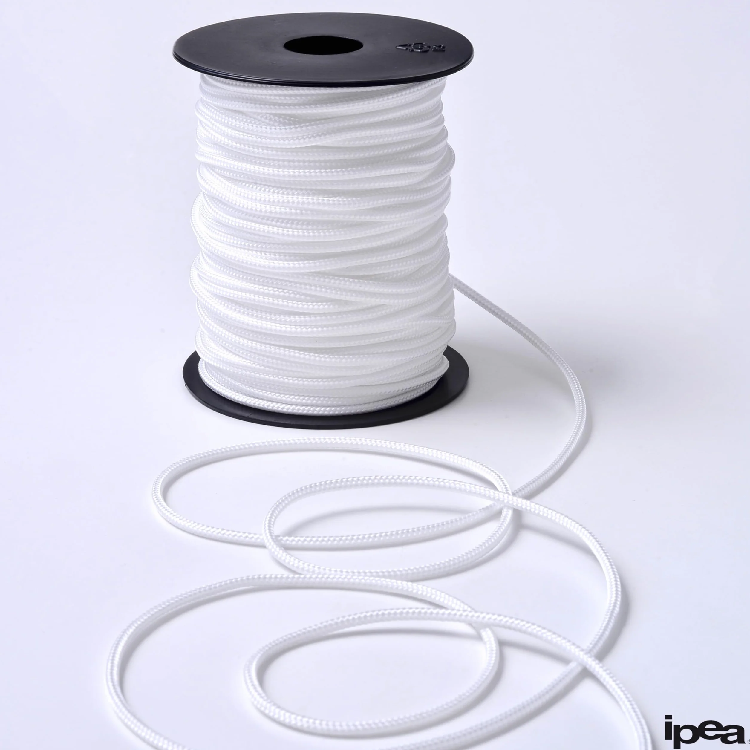 IPEA Treccia per Veneziana Bianca 3 mm in Nylon – [ 50 METRI ] – Made in Italy – Corda per Tende a Pacchetto, Mantovane, Tapparelle, Accessori, Fai Da te – Cordino Bianco Multiuso - Spessore 3 mm