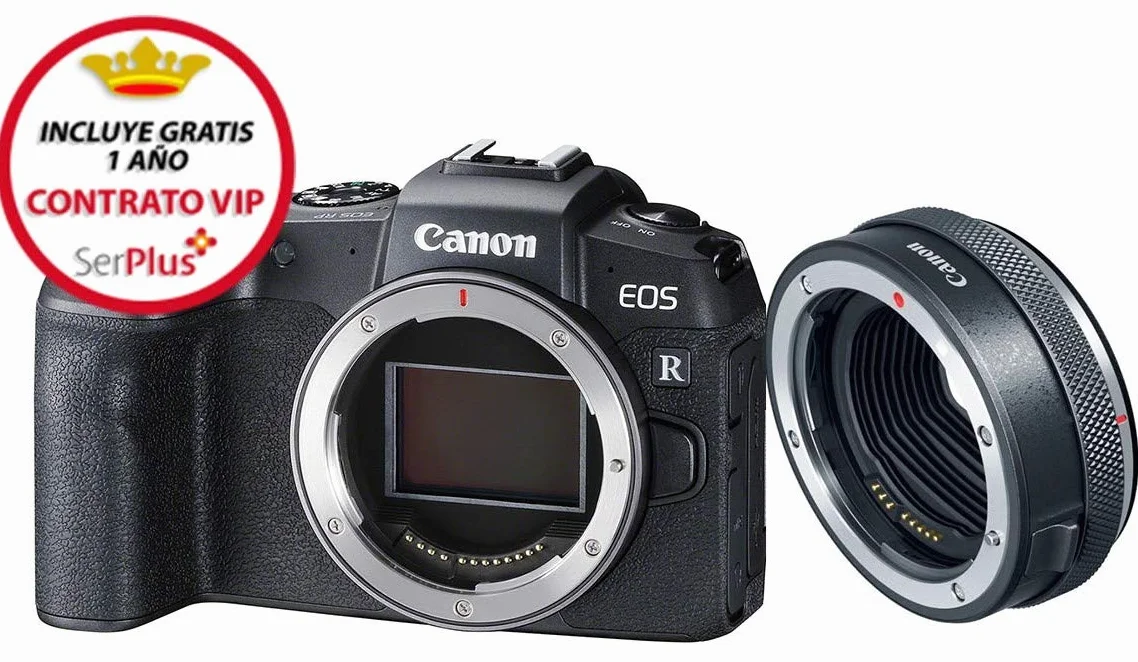 Canon Eos Rp Fotocamera Mirrorless con Adattatore per Obiettivi Ef-Eos R, Nero