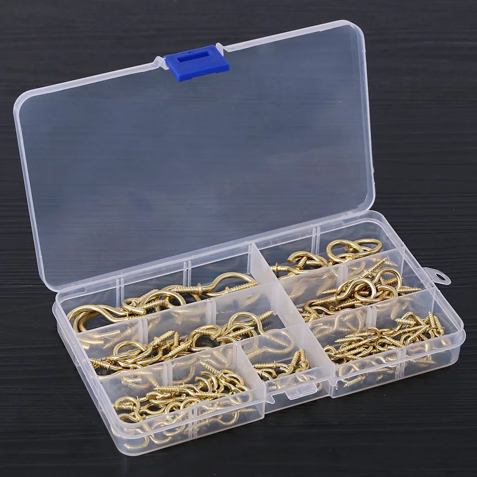 Glarks 120-pieces 6 dimensioni ganci a vite lag thread assortimento set
