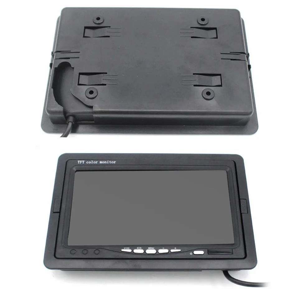 Vetrineinrete® Monitor lcd tft 7" a colori per telecamera retromarcia 7 pollici con telecomando per poggiatesta cruscotto auto macchina camper G32