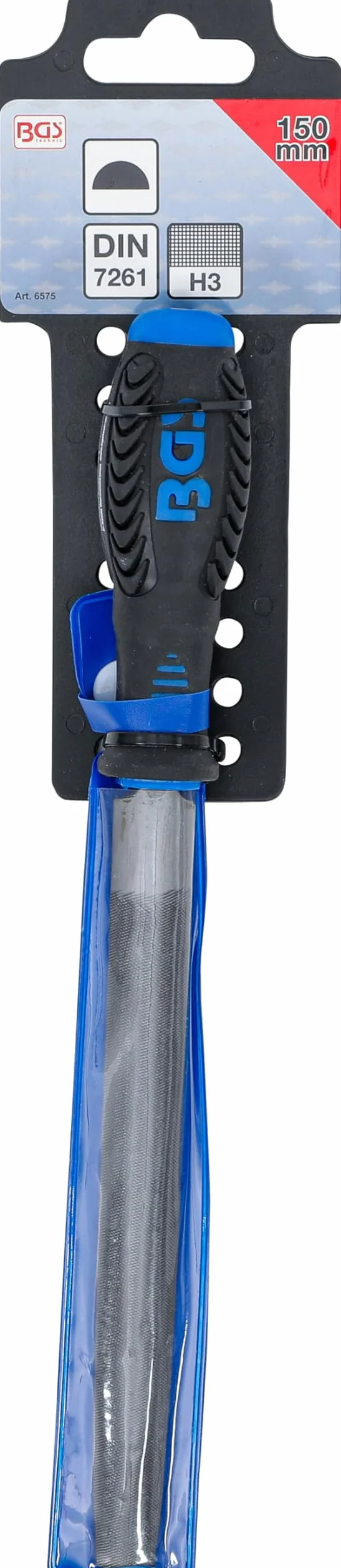 BGS 6575 Lima da officina mezza tonda taglio 3 150 mm