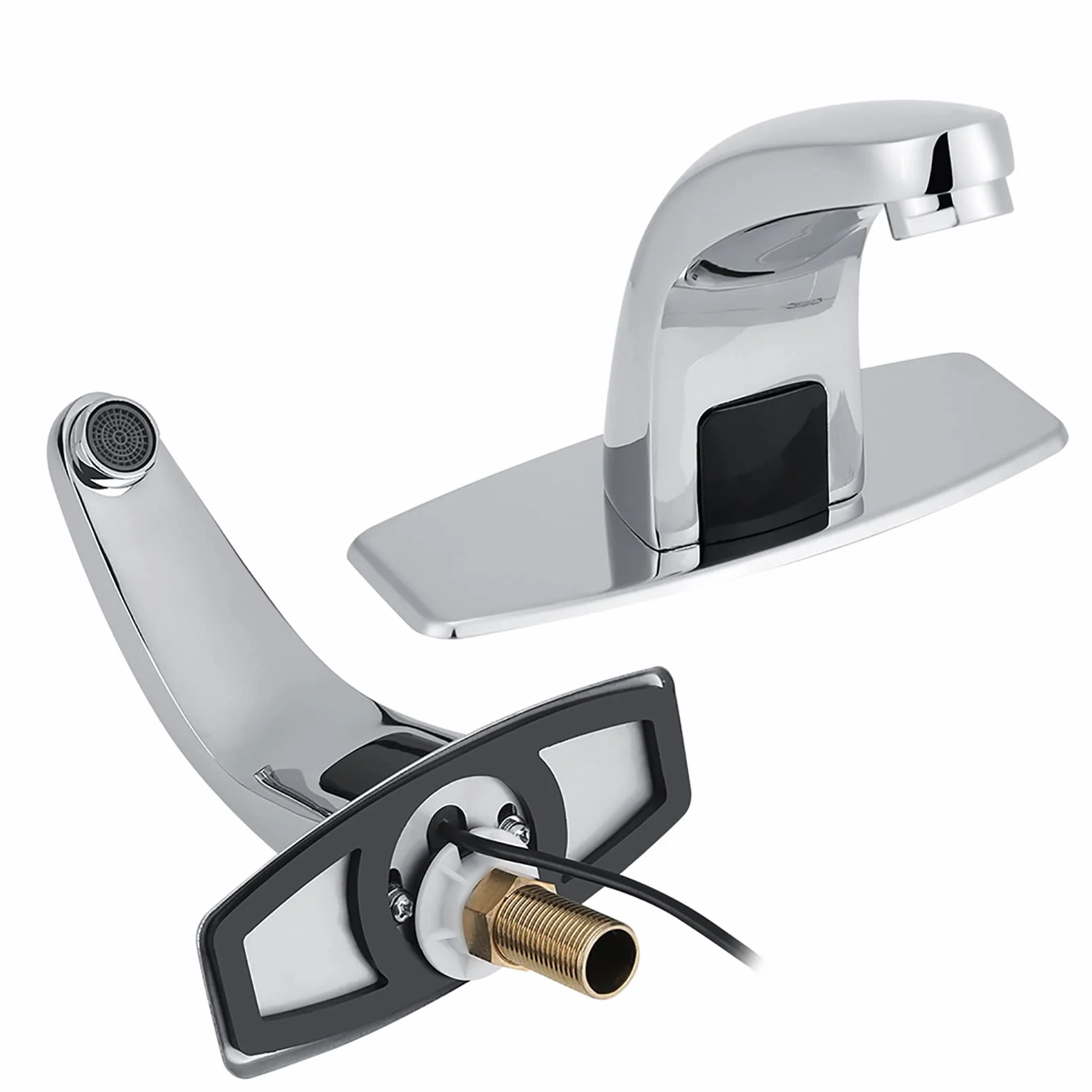 Rubinetto Automatico con Sensore a Infrarossi - Lavello Acqua Fredda con Scatola di Controllo, Touchless Bagno a Mani