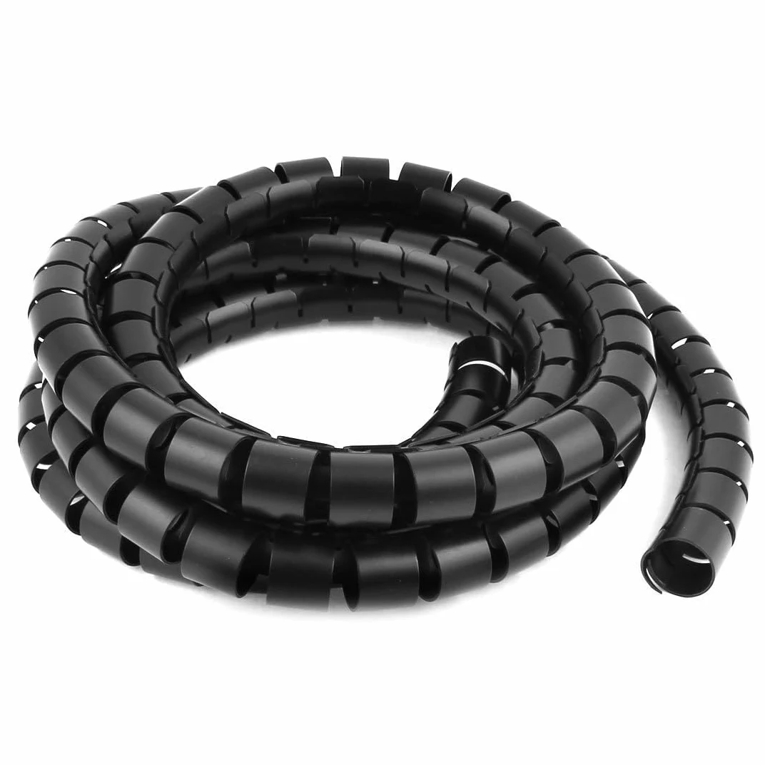 Guaina per cavi a spirale, 2 metri, organizer per tubi, 8 mm, 10 mm, 28 mm, guaina protettiva per cavi (ID bianco 10 mm)