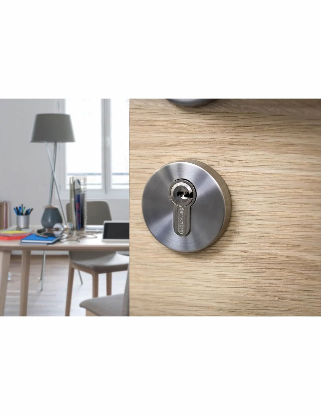 THIRARD - Cilindro di Serratura Doppia Entrata Transit 2 - Ottone - Uso Interno ed Esterno - 8 Perni - Anti-Strappo, Anti-Trapano, Anti-Scasso, Anti-Snap - 30 x 30 mm - Grigio