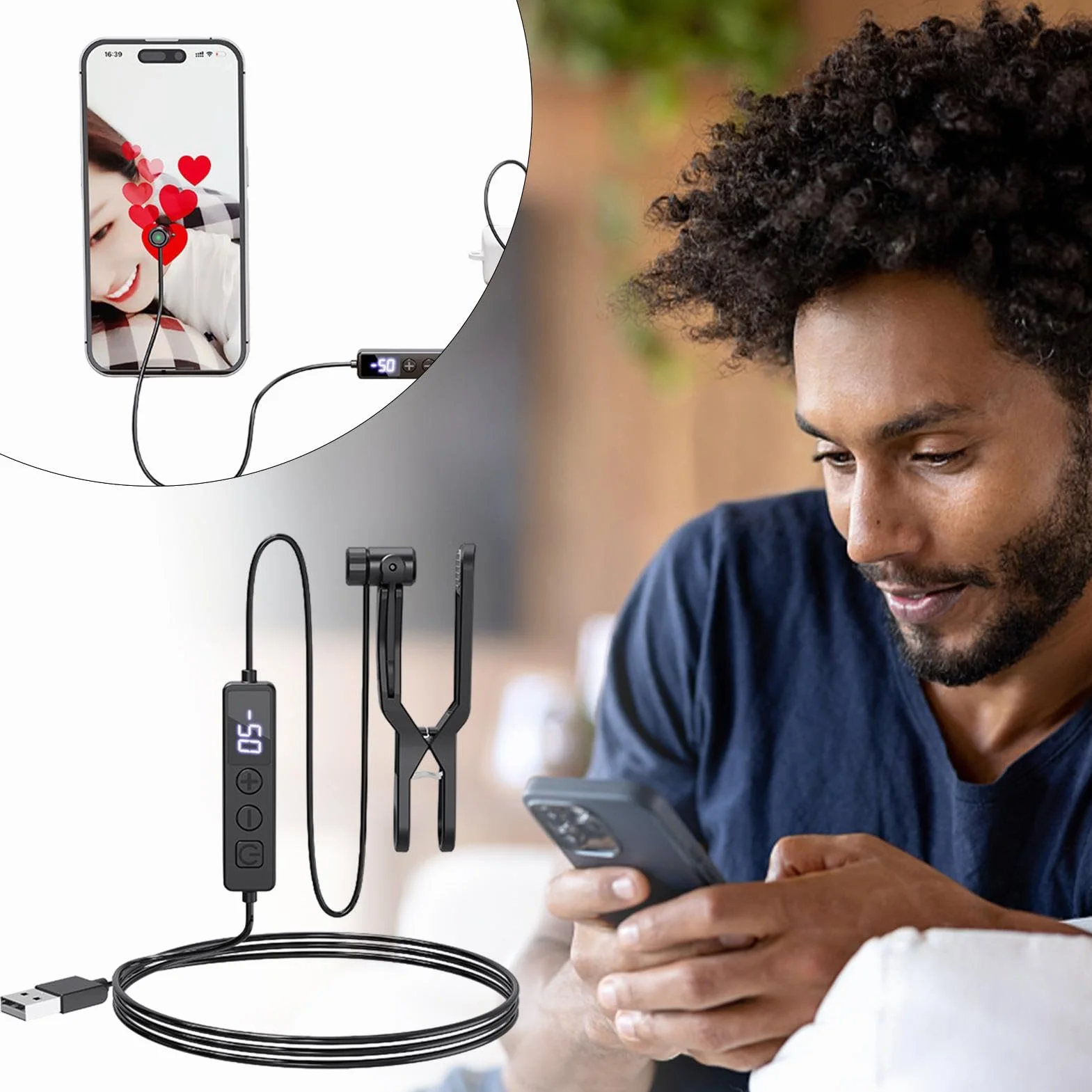 Tapper automatico dello schermo del telefono – Numeroso-scopo Game Assistan Speed Clicker | USB Connected Screen Auto Phone Clicker | Clicker schermo del telefono per giochi mobili Smart Device Screen