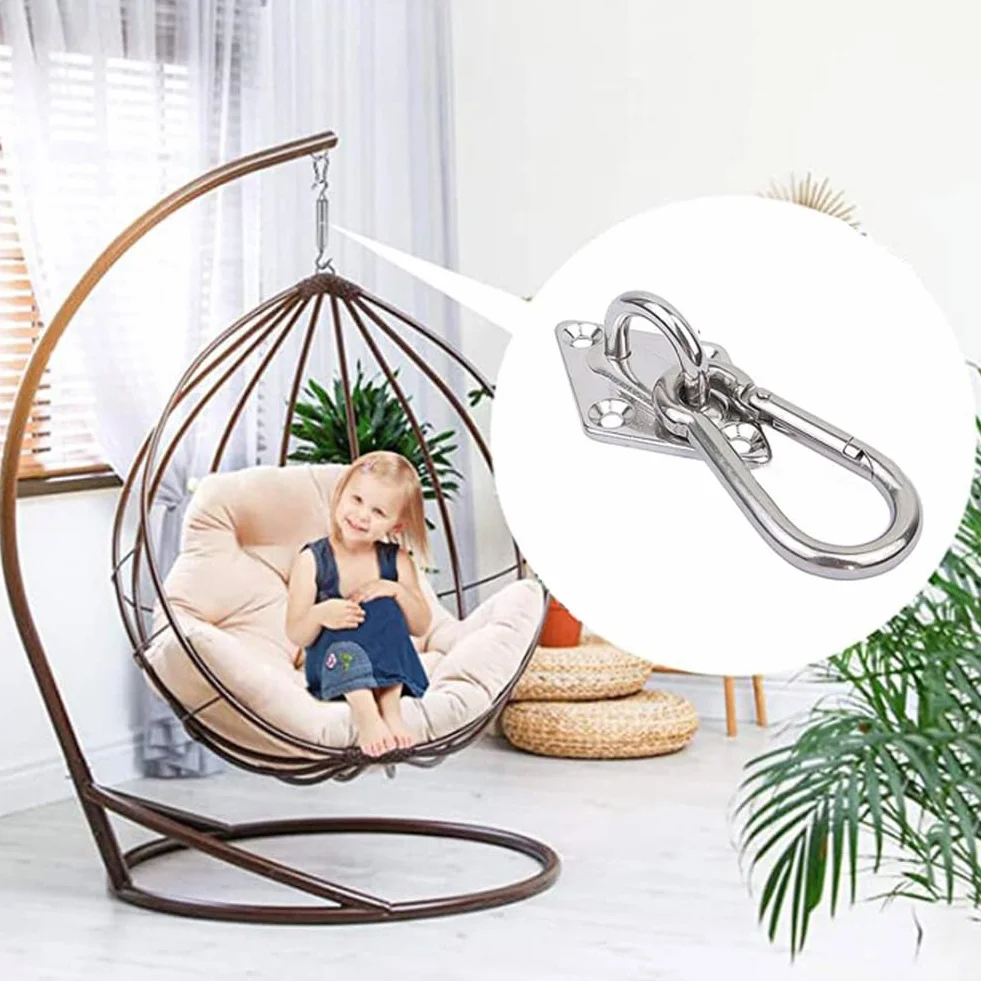 M5 Piastra Oculare Acciaio Inox 304 Placca Oculare Ganci Ancoraggio Gancio da Muro con Occhiello Soffitto per Appendere 12 Pezzi