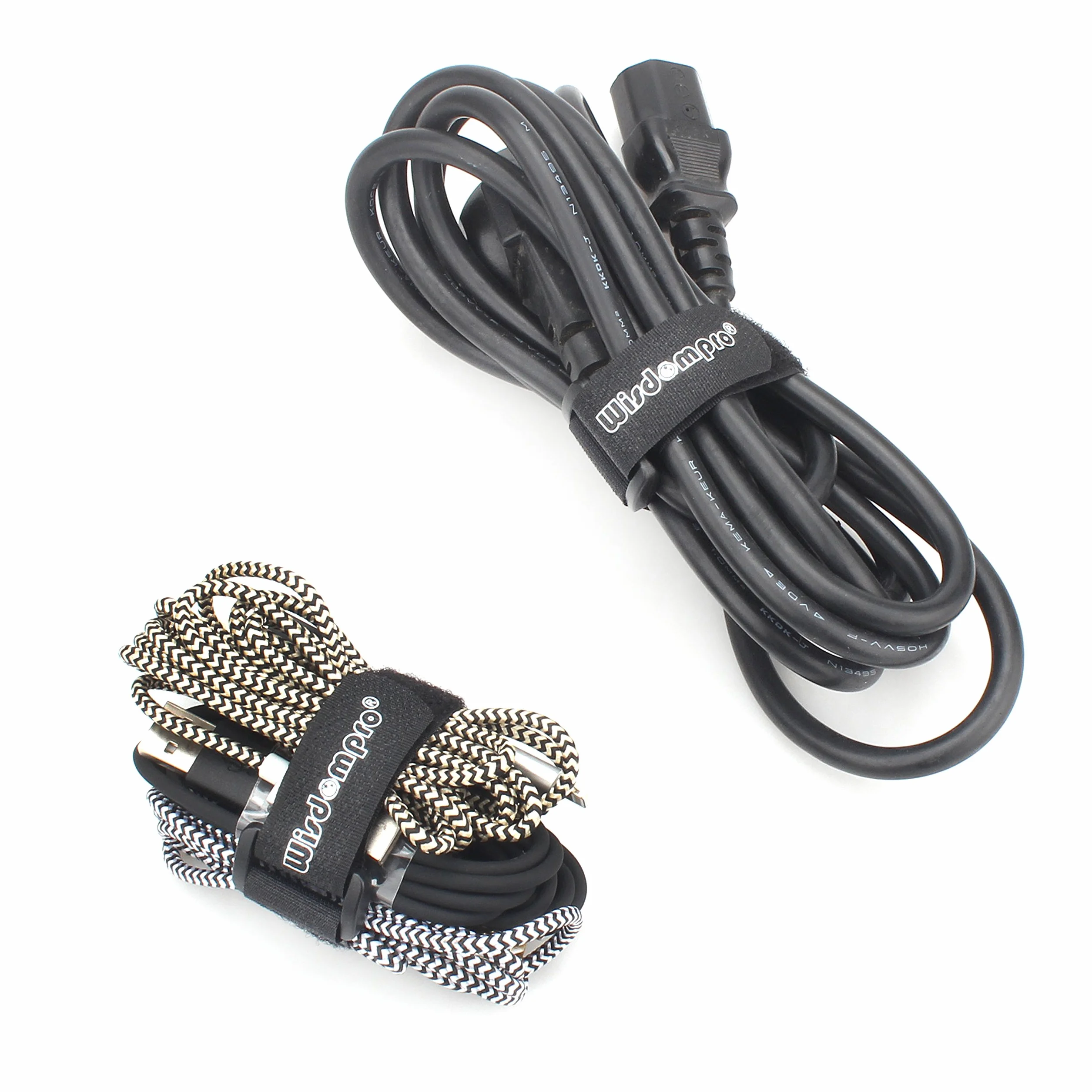 Wisdompro Fascette Cavi Nere 12 pezzi, Riutilizzabili 2.5 cm x 30.5 cm, Stringicavo per Organizzare Cavi
