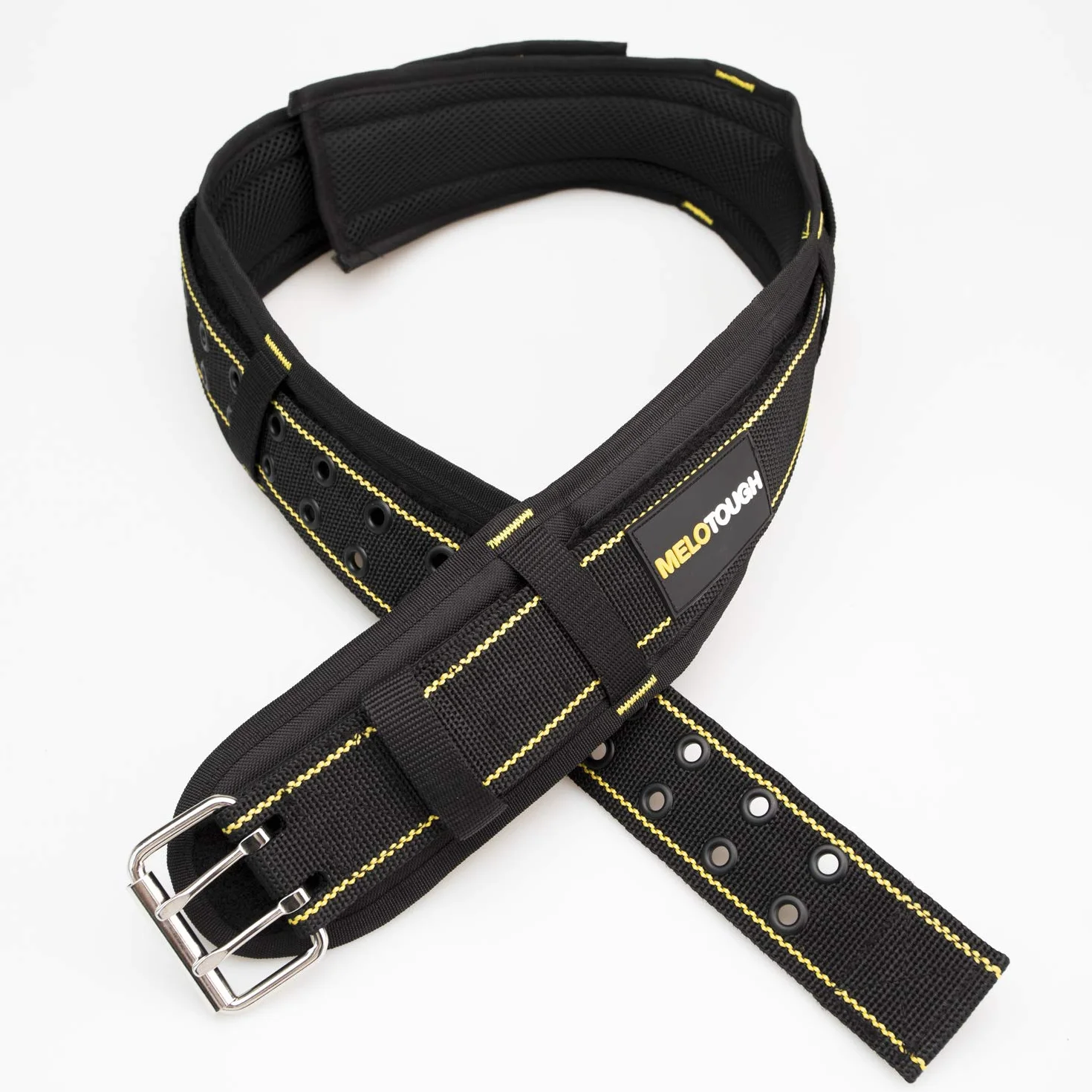 Cintura portautensili pesante con bretelle, clip rapida, nero per CLC Husky Dewalt