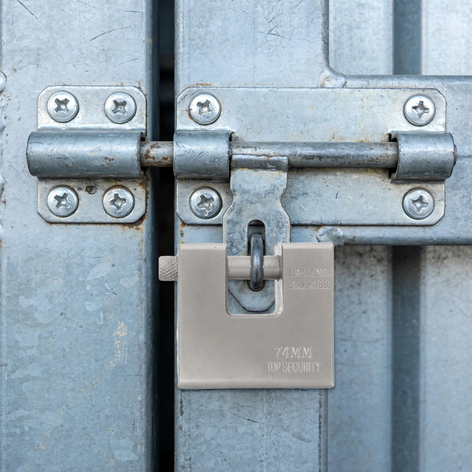 Lucchetto a forma di D, lucchetto in ferro ad alta sicurezza con chiavi, serratura pesante con chiave diversa per container, magazzino, garage, porte, capannoni, serrande, cancelli, argento