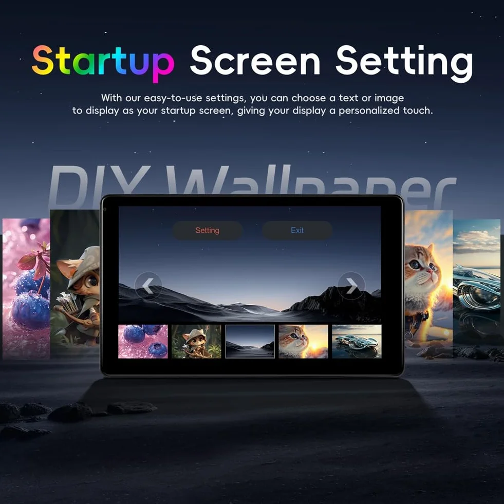 Monitor TV per poggiatesta auto, 9 pollici, multifunzionale, per sedile posteriore, schermo IPS touch screen, lettore video con Carplay e Android Auto