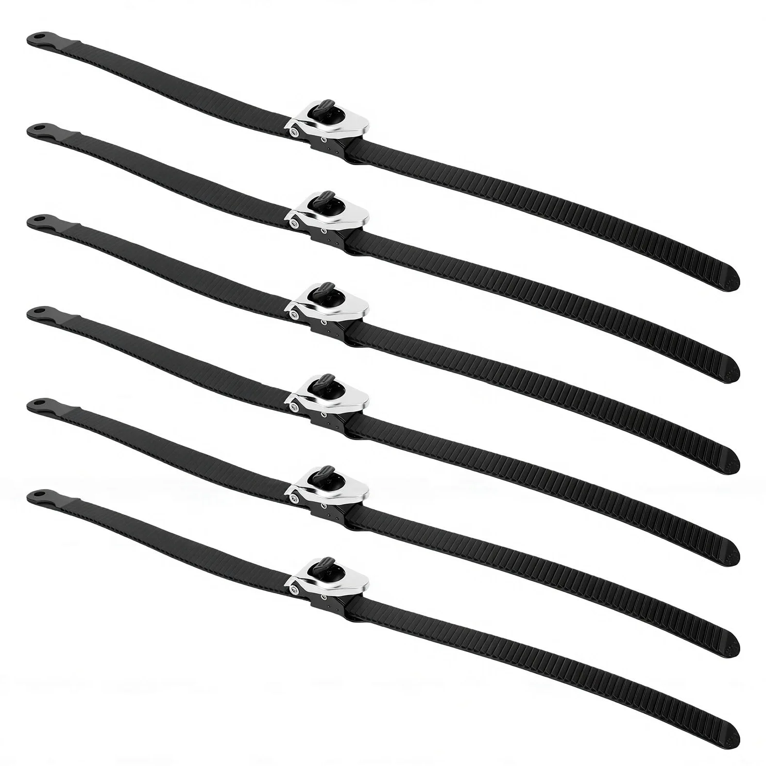 Cryfokt 6 Set Fascette per Cavi a Cricchetto per Carichi Pesanti, Fascette per Cavi con Chiusura Regolabile da 20 Pollici con Chiusura a Cinghia, per con Ri