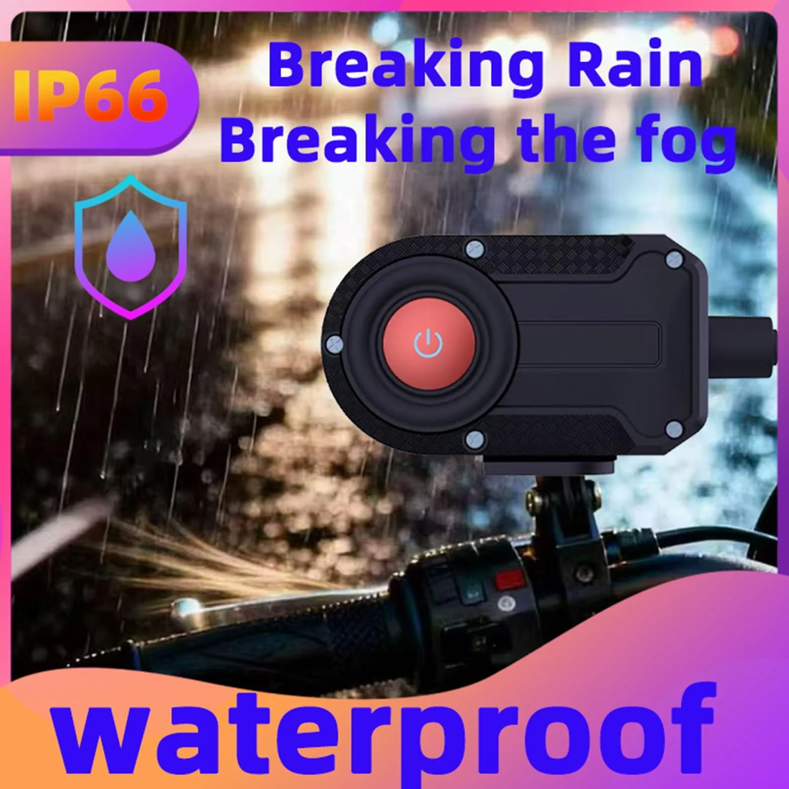 Dash Cam per Moto 2K WiFi Telecamera per Moto con Controllo App Registrazione in Loop Plug and Play Supporto Scheda TF Motociclisti ABS 6,5x4x2,5 Cm