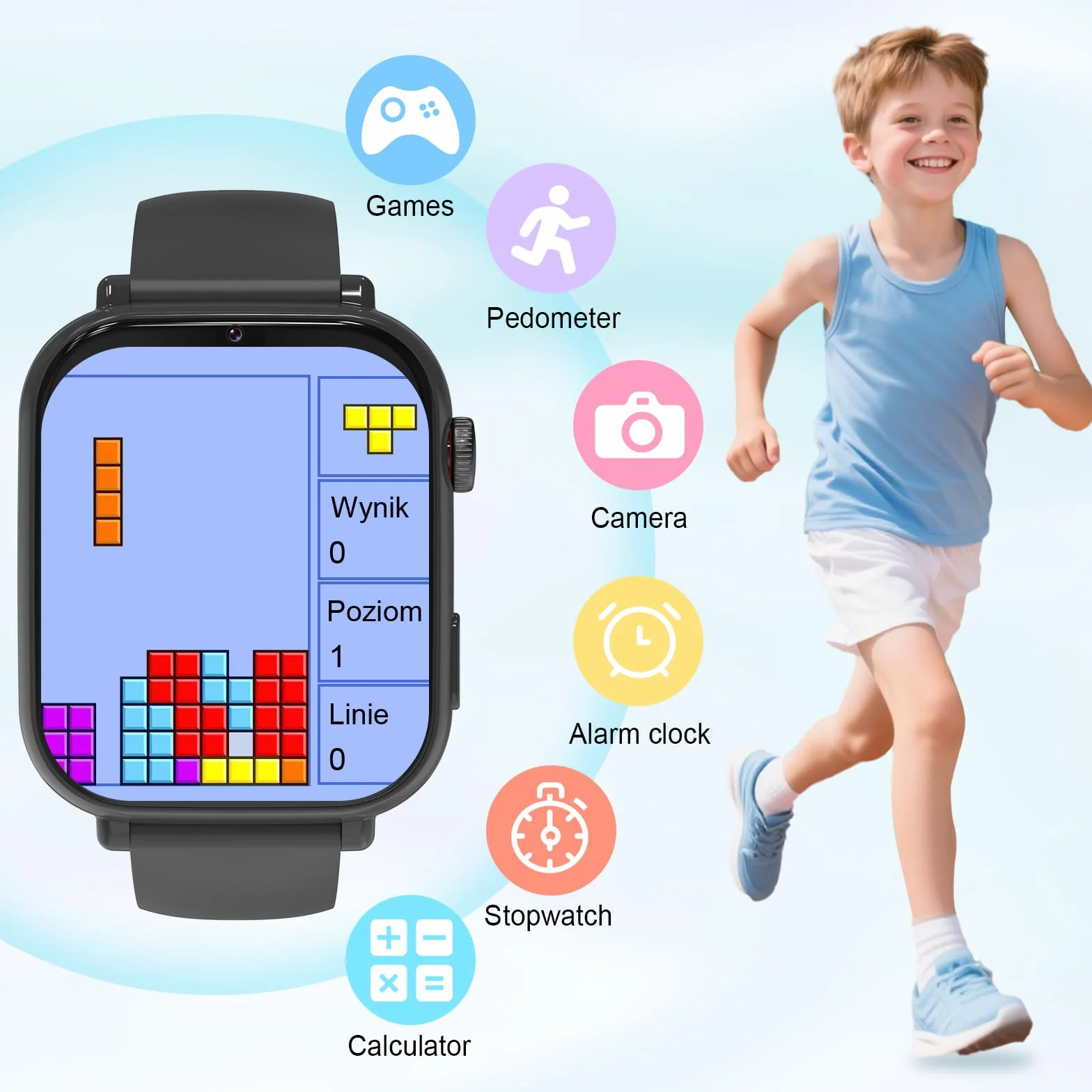 Smartwatch Bambini GPS 4G, Orologio Intelligente per Ragazza e Ragazzo con Telefono, Videochiamata, Chat, Sveglia, Camera, Modalità Classe, Gioco, Smart Watch Bambino Bambina 4-12 Anni Regalo, Nero
