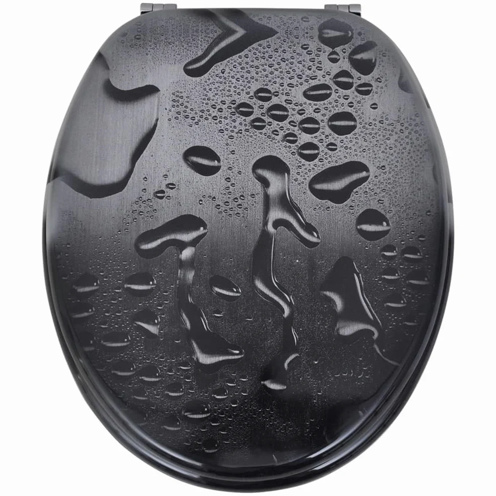 Set di 2 sedili anteriori per WC con coperchi in MDF a goccia d'acqua 02_0002952