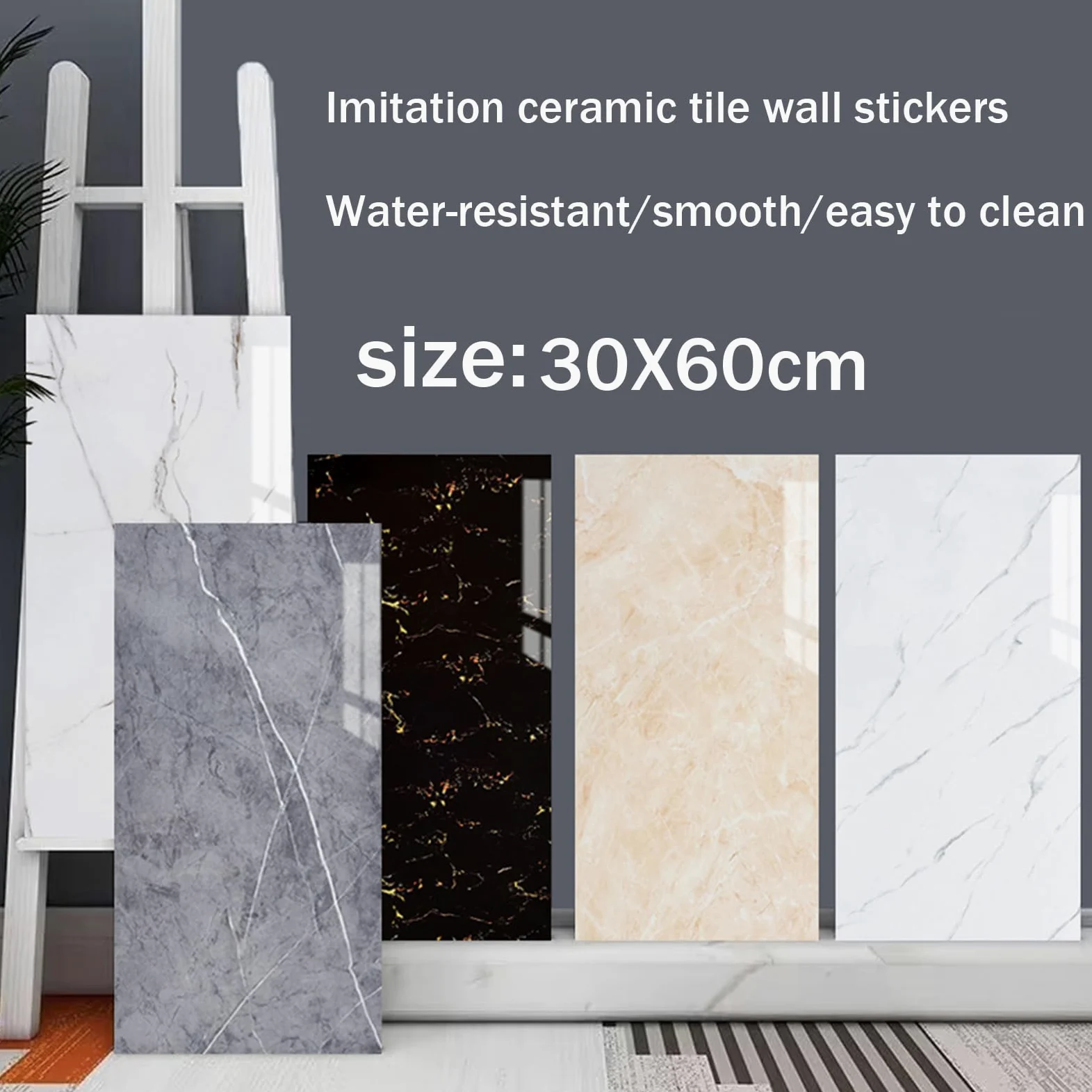 Pannelli Decorativi per Pareti, Piastrelle Adesive Cucina | 10 Pezzi 60x30 cm, Pannelli Decorativi Effetto,O,30x60CM | Pvc Impermeabile Per Pareti, Bagno, Cucina, Doccia e Soggiorno