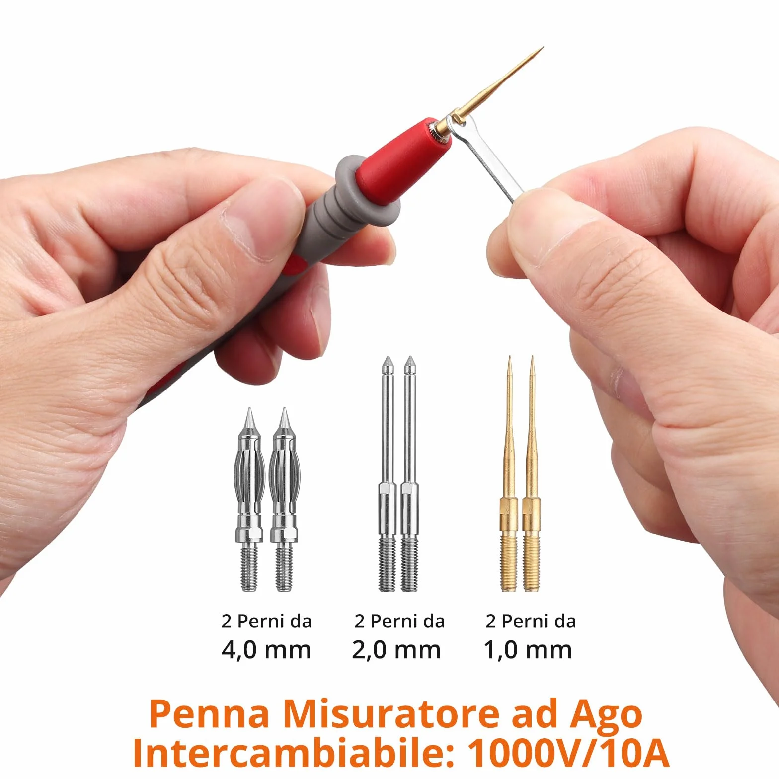 Proster Kit Puntali da Test per Multimetro 24 in 1 con Sonde di Multimetro Sostituibili Placcate in Oro Conduttori di Prova Maschio e Femmina Ganci di Prova U Plug Clip a Coccodrillo