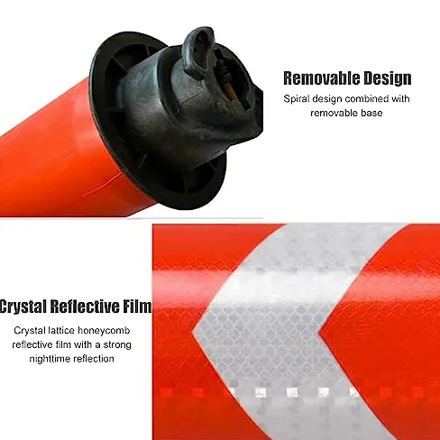 Generico Confezione da 2 dissuasori di Sicurezza Stradale, 80 cm (31,5 Pollici), Flessibili, in plastica Riflettente, Ideali per vialetti, parcheggi, Controllo della Folla e paletti stradali - Resist