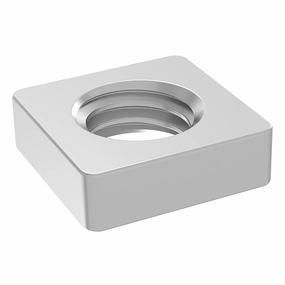 SECCARO dado quadro M5, acciaio inox V2A A2, DIN 562, forma bassa, 20 szt