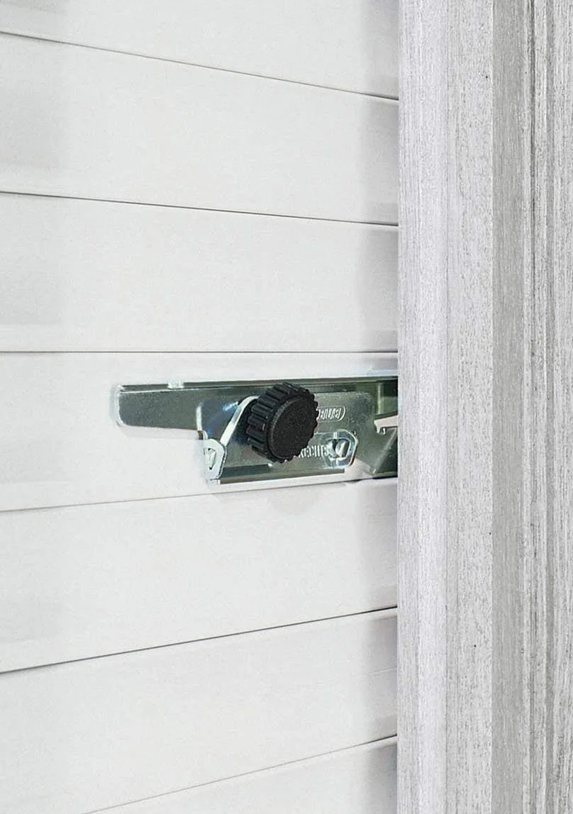 Abus Rs97 Blocco per Tapparelle, Sistema Antieffrazione e Anti-Sollevamento per persiane, Montaggio Senza Foratura e Viti, Livello di Sicurezza: 2, 33689, 2 Set