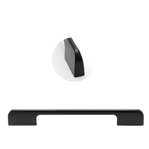 Confezione da 12 maniglie nere per armadietti, foro centrale da 224 mm, maniglie moderne per armadi da cucina, cassettiere, porte da fienile, armadi e mobili