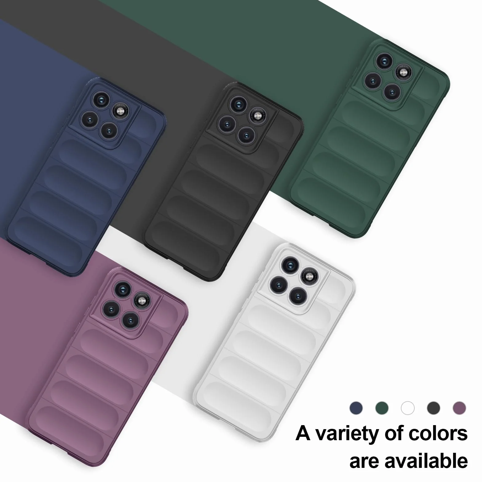 Cover per Motorola Moto Edge 70 Fusion, Custodia in Silicone Morbido TPU, Custodia Antiurto con Strato Interno in Fibra e Protezione della Fotocamera, Blu