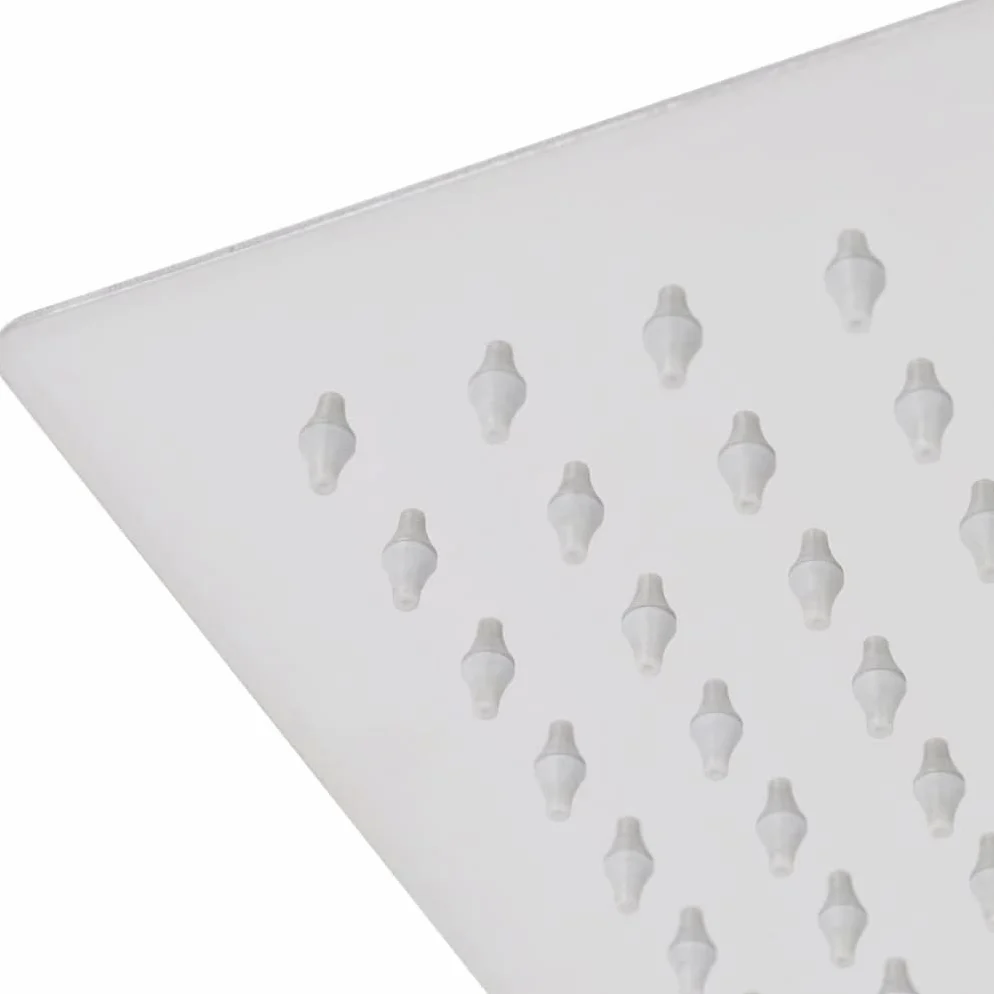 vidaXL Testa Doccia a Pioggia in Acciaio Inossidabile 40x40cm Quadrata