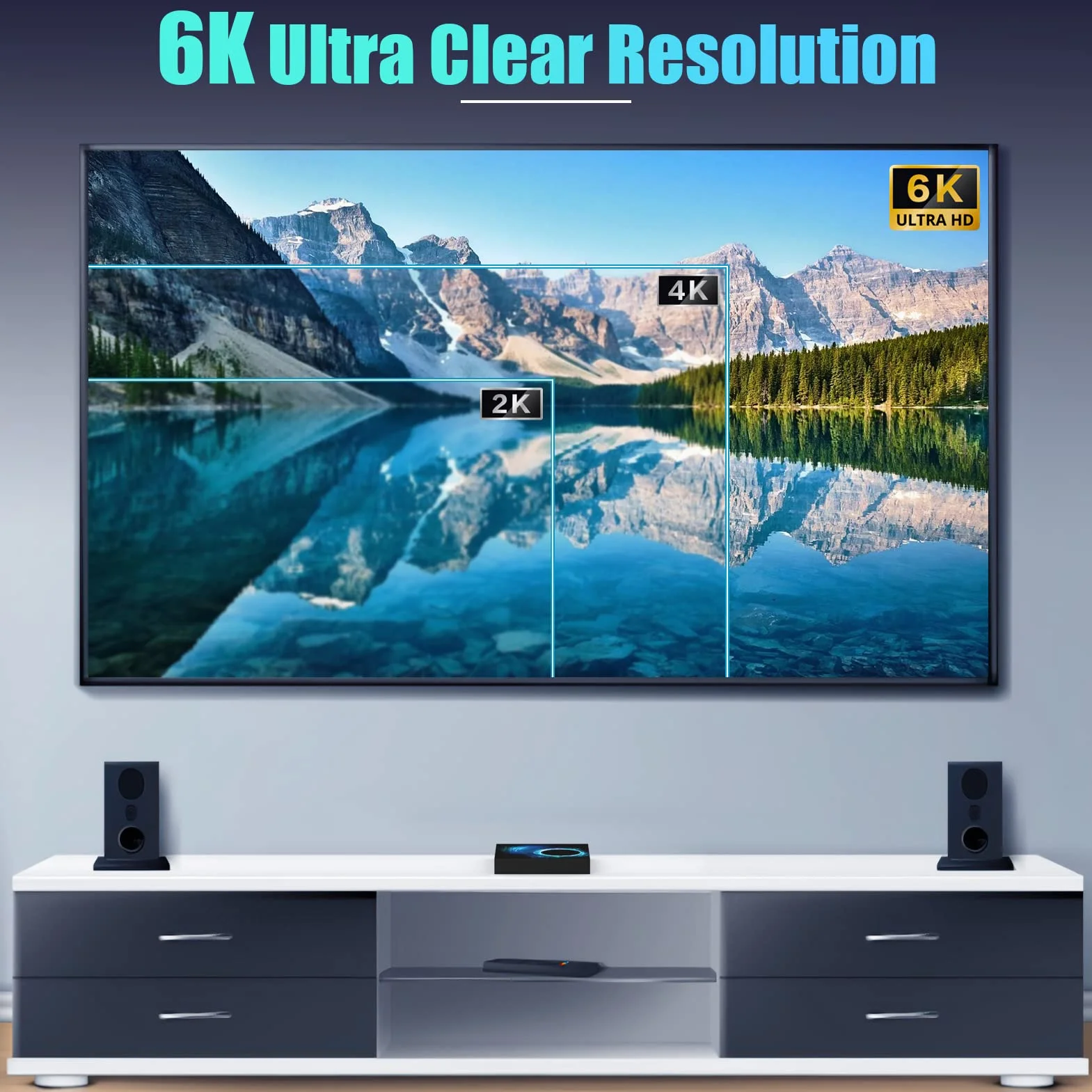 Android 10.0 TV Box 4GB RAM 64GB ROM Allwinner H616 Quadcore Mali-G31 MP2 GPU Supporto 2.4 / 5.0GHz dual-band Wifi BT5.0 3D 6K Ultra HD H.265 10/100 Ethernet HDMI2.0 Smart TV BOX
