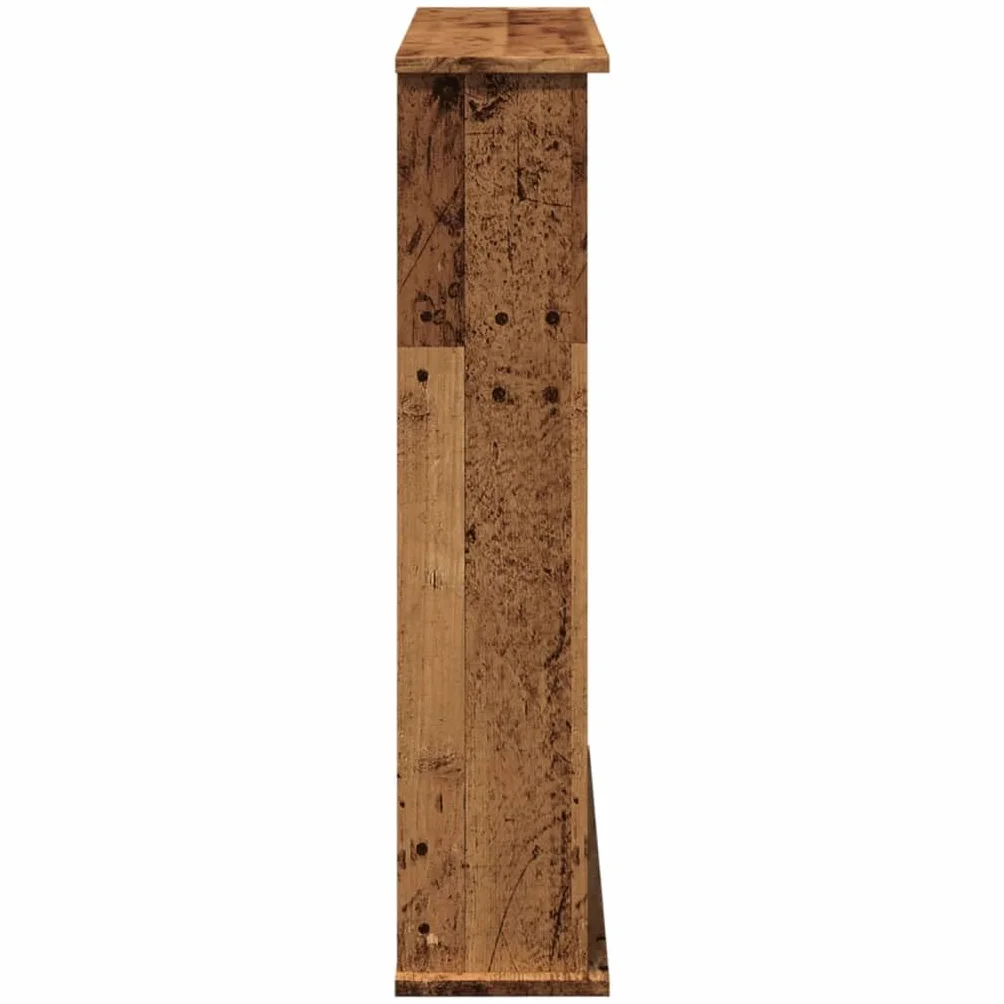 Cornice per Camino Legno Antico 75x20x87,5 cm in Truciolato,Cornice per Camino,Cornice Decorativa Caminetto -854587