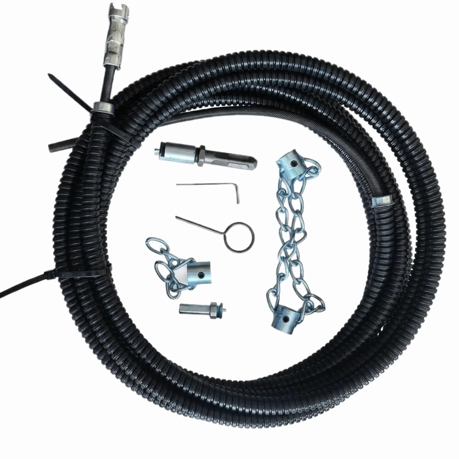 Molla for Pulitore Di Scarico for Trapano Elettrico Con Estensione | Strumenti for tubi lavello for tubi idraulici for la pulizia della draga for tubi fognari(6M)