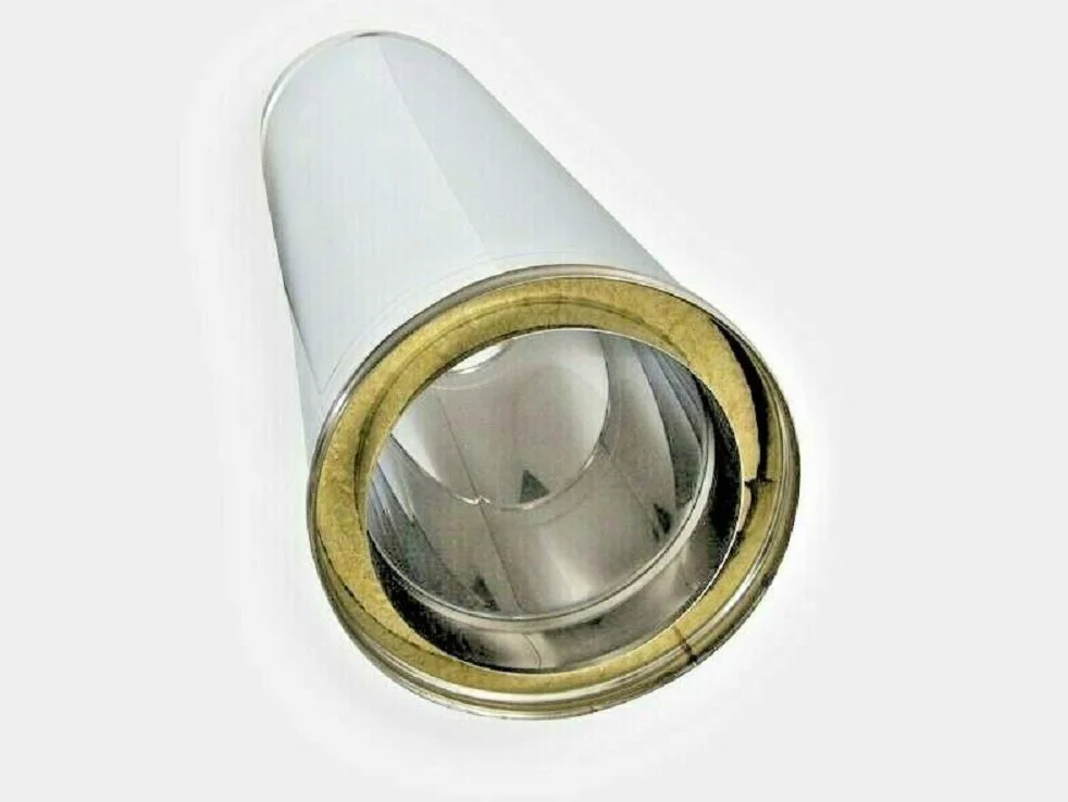 Tubo doppia parete in acciaio inox per canne fumarie L 1 M (DN 350-400)