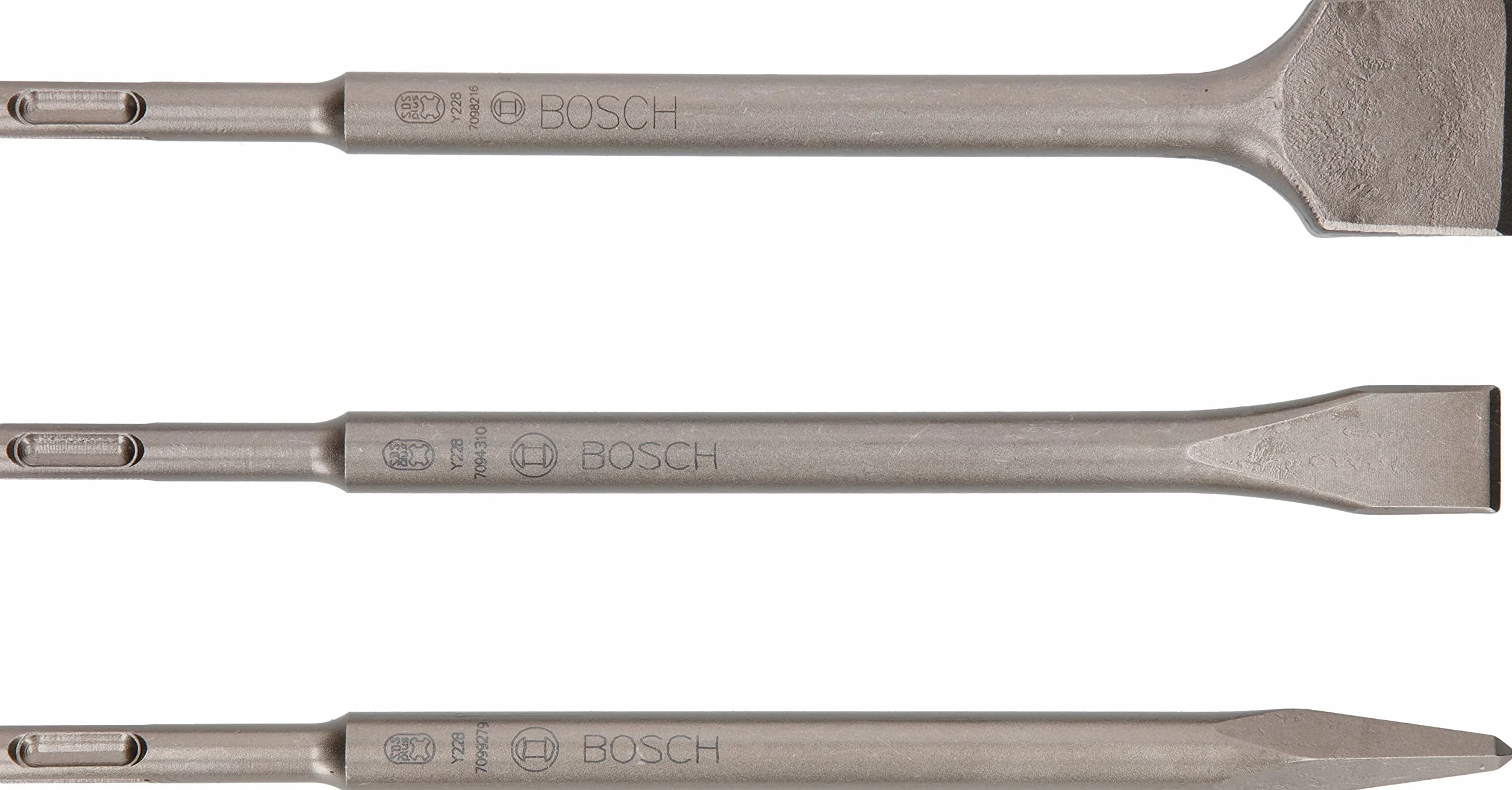 Bosch Set di Scalpelli SDS Plus 3 pz. per Calcestruzzo e Muratura 0/20/40mm