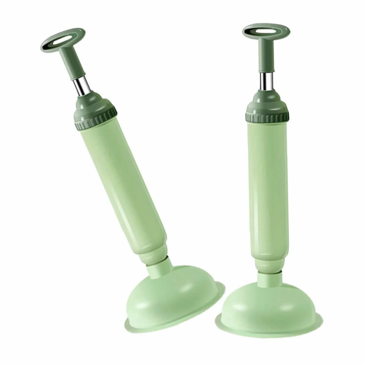 TOPBATHY Stura Water a Pressione per WC, Stantuffo per Bagno e Hotel, 2 Pezzi in PVC e Acciaio Inox, Facile da Pulire, Rimuove Ostruzioni