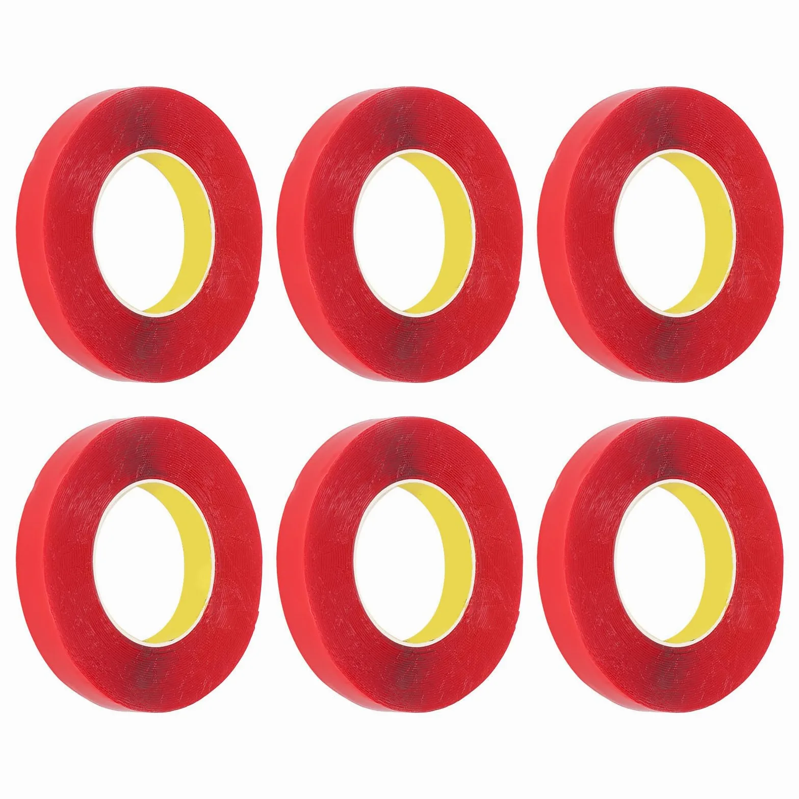 Nastro biadesivo per montaggio resistente alle intemperie, adesivo forte, rimovibile, sicuro da parete, per interni ed esterni, materiale acrilico, 20 mm x 10 m, 6 rotoli