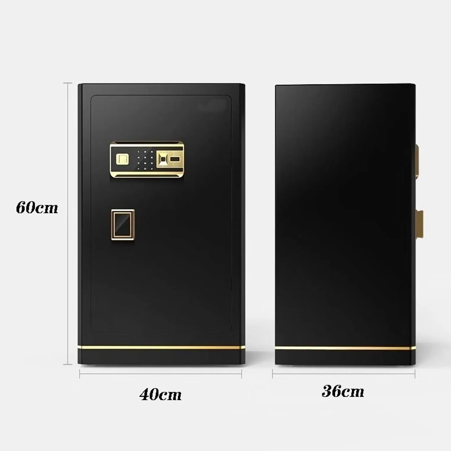 Cassetta di Sicurezza Home Office Porta singola Cassaforte for grandi spazi Cassetta di sicurezza multistrato regolabile Cassette di sicurezza con password in acciaio anti-scasso for impronte digitali