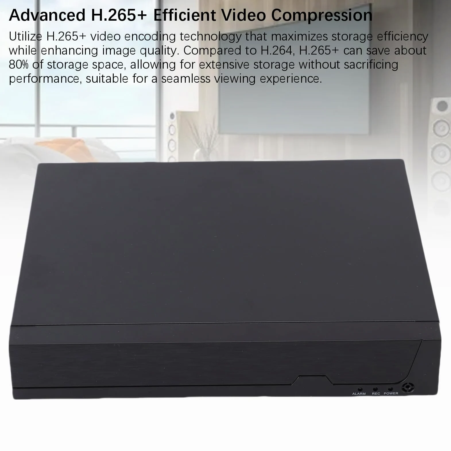8ch Poe NVR H.265+ Registratore di Rete, Lavorando con una Fotocamera IP 8 X 4K/5MP/4MP/3MP 1080p, Supportando Fino a 14 TB HDD, Registrazione 24/7, Power Over Ethernet (Spina europea)