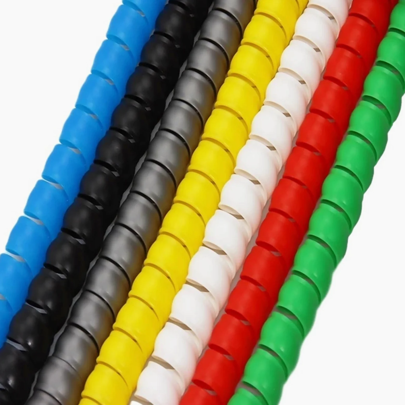 Tubo for organizer di linea da 2 m Tubo a spirale avvolto resistente all'usura Manicotto di protezione for cavi in ​​plastica Protezione for avvolgimento a spirale nera in plastica Canalina Passacavi