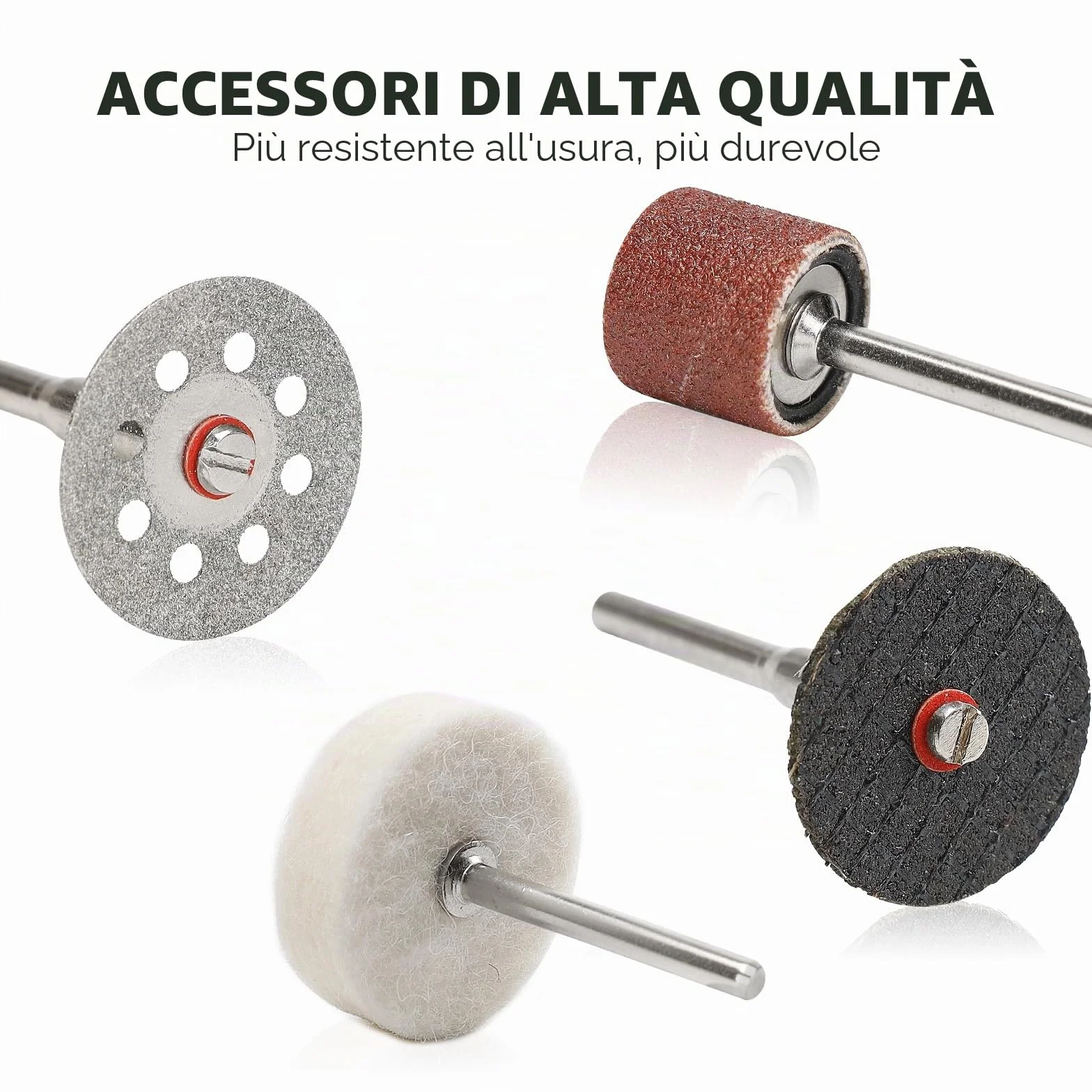 Huepar Tool Mini Trapano 4V MAX Utensile Multifunzione a batteria 51 Accessori Strumenti Rotativi 5 Marce 5000-25000 giri/min
