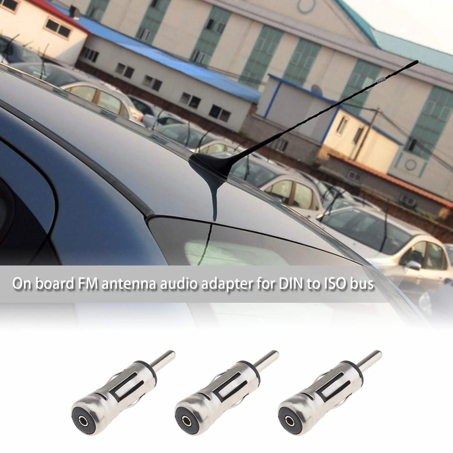 OTOTEC Connettore convertitore antenna auto DIN maschio a ISO femmina, adattatore universale per antenna radio FM, confezione da 10