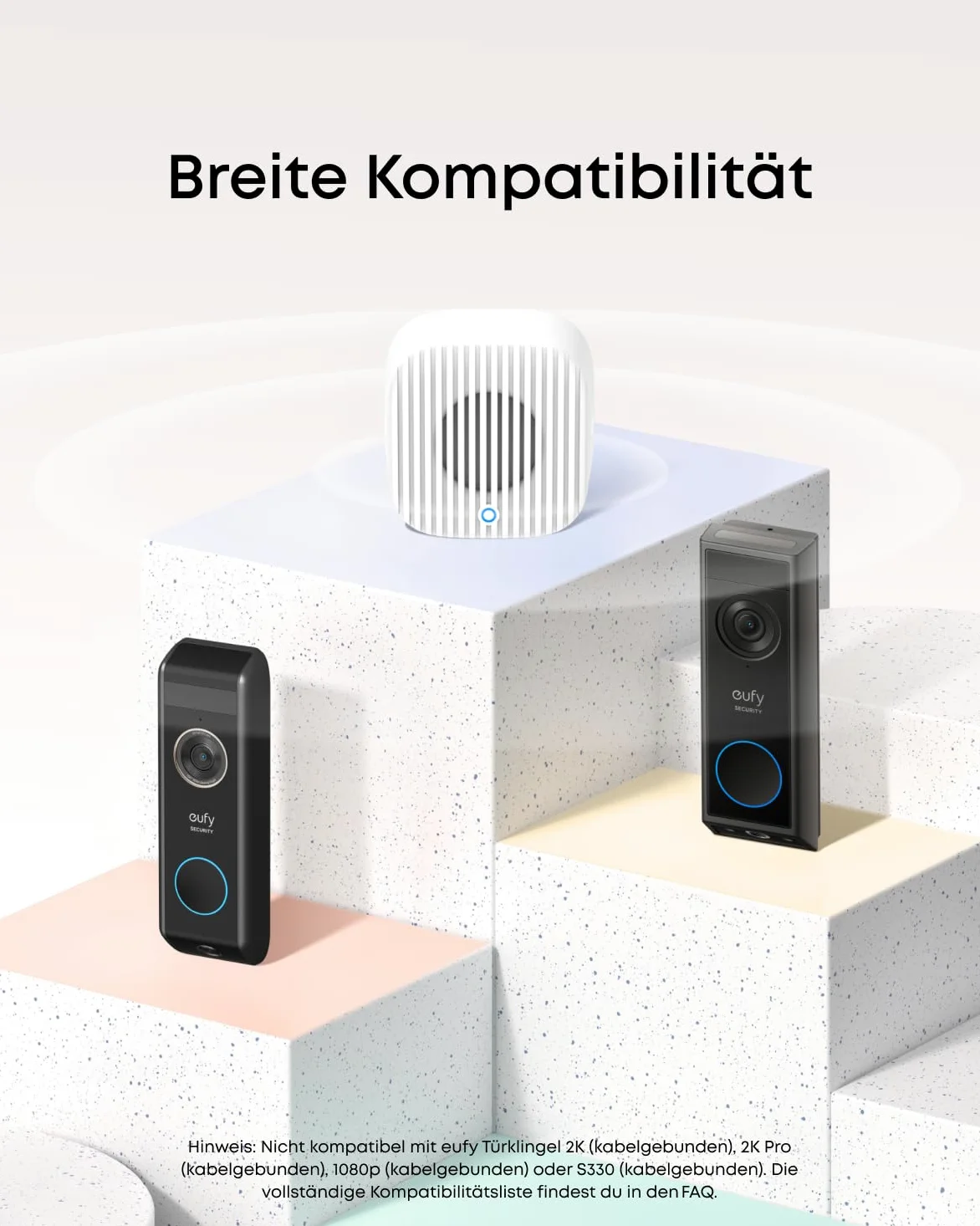 eufy Security Video Doorbell E340 & Chime & Batteria(Confezione)