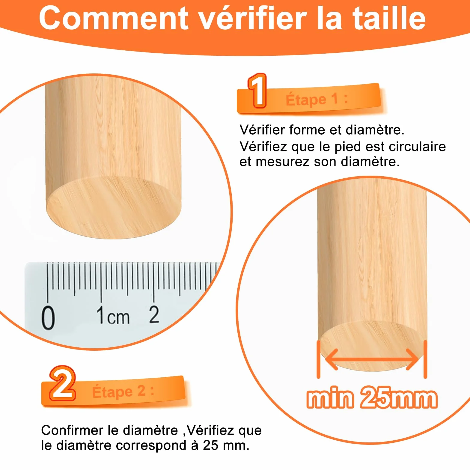 Feltrini Teflon per Mobili con Chiodo 24 Pezzi 25mm Cuscinetti Scivoli in PTFE