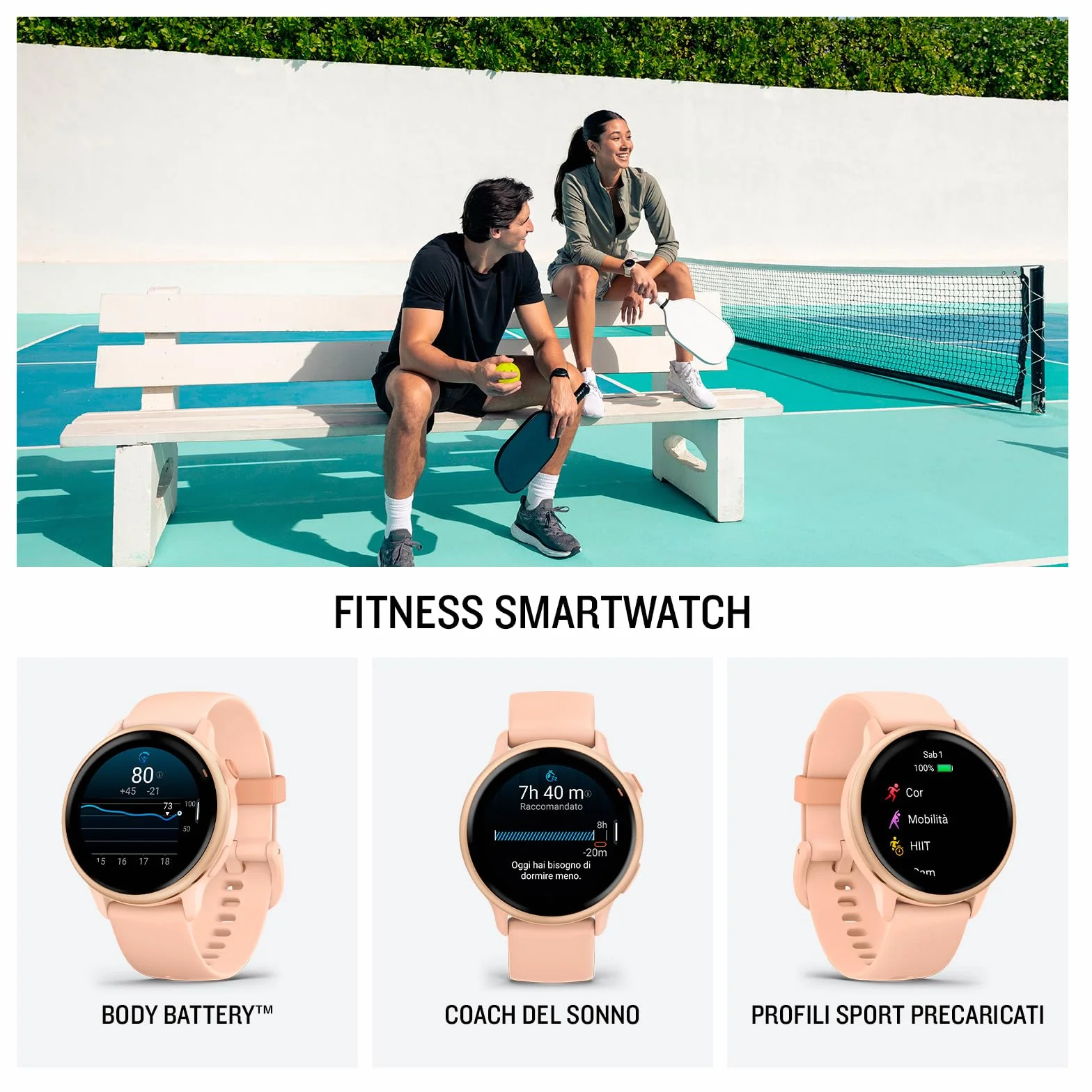 Garmin vívoactive 6, Smartwatch AMOLED 1,2" 2.000 nit, Cassa 42mm, Musica, GarminPay, +80 Sport, GPS, Cardio, Coach, Dinamiche di corsa, App Mobility, Autonomia 11 giorni, Black & Slate
