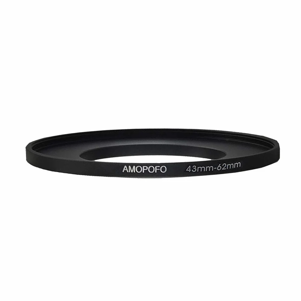 Anello filtro in metallo per fotocamera da 43 mm a 62 mm, adattatore per filtro Step Up da 43 mm a 62 mm con filettatura filtro da 43 mm su anello filtro da 62 mm