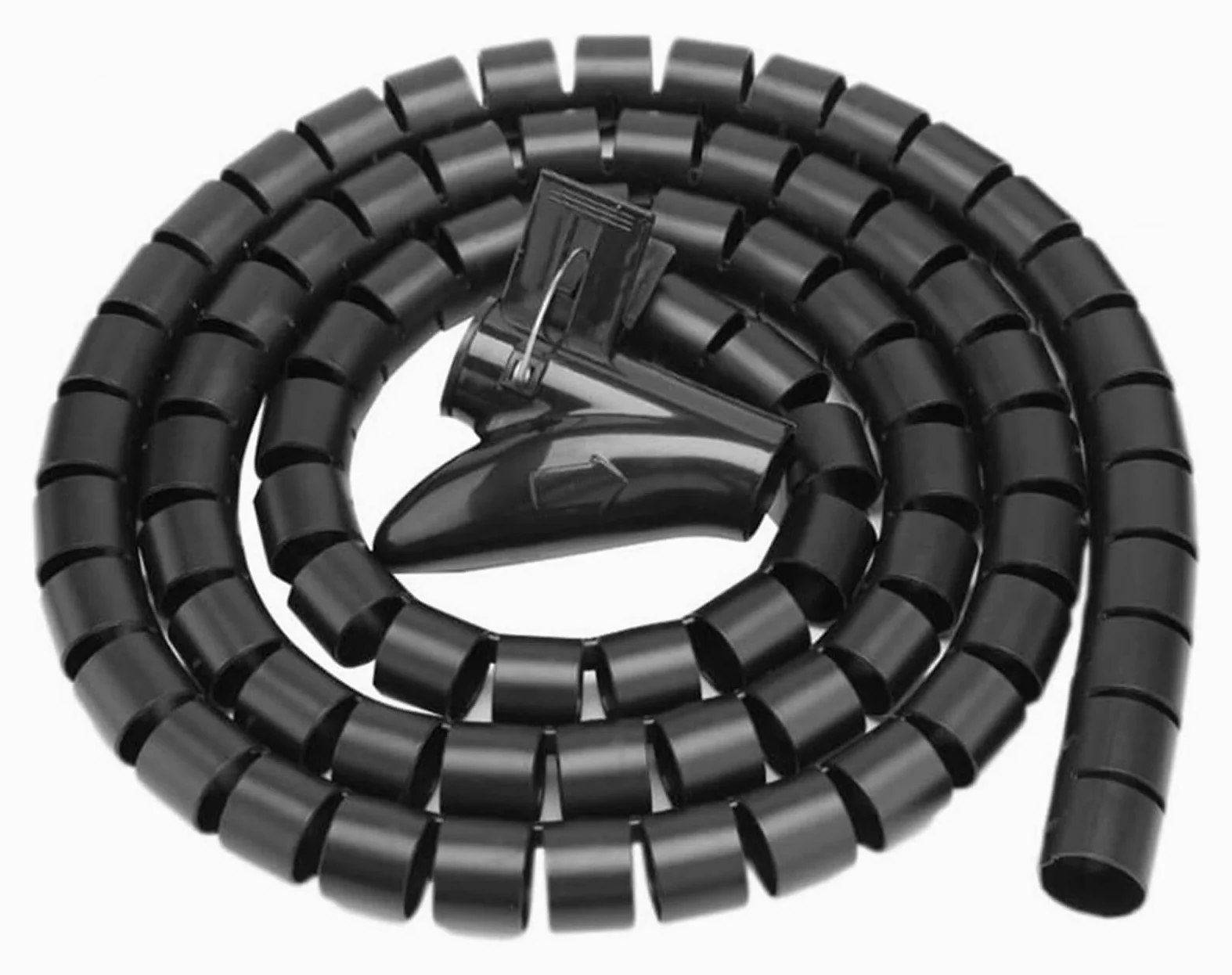 Protezione for cavi, avvolgicavo a spirale, 1 pz. Nero, organizer for guaina flessibile for cavi, tubo di stoccaggio a spirale flessibile(28mm ID 3 meter)