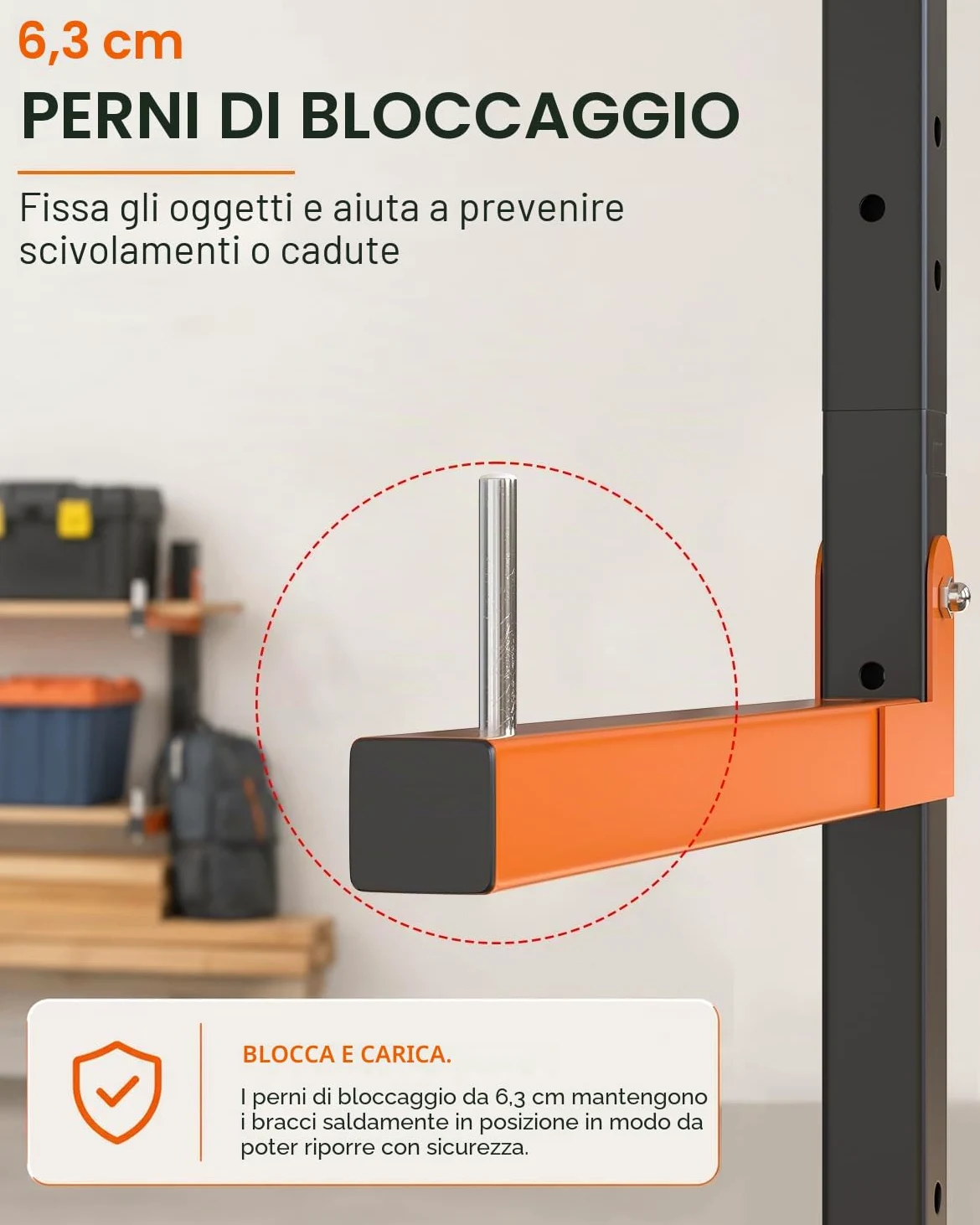 Acools Scaffale per legname, scaffale sopraelevato per garage, supporto da parete resistente, 2 scaffali in legno per organizzare e riporre negozi, organizer da parete in garage (confezione da 4)
