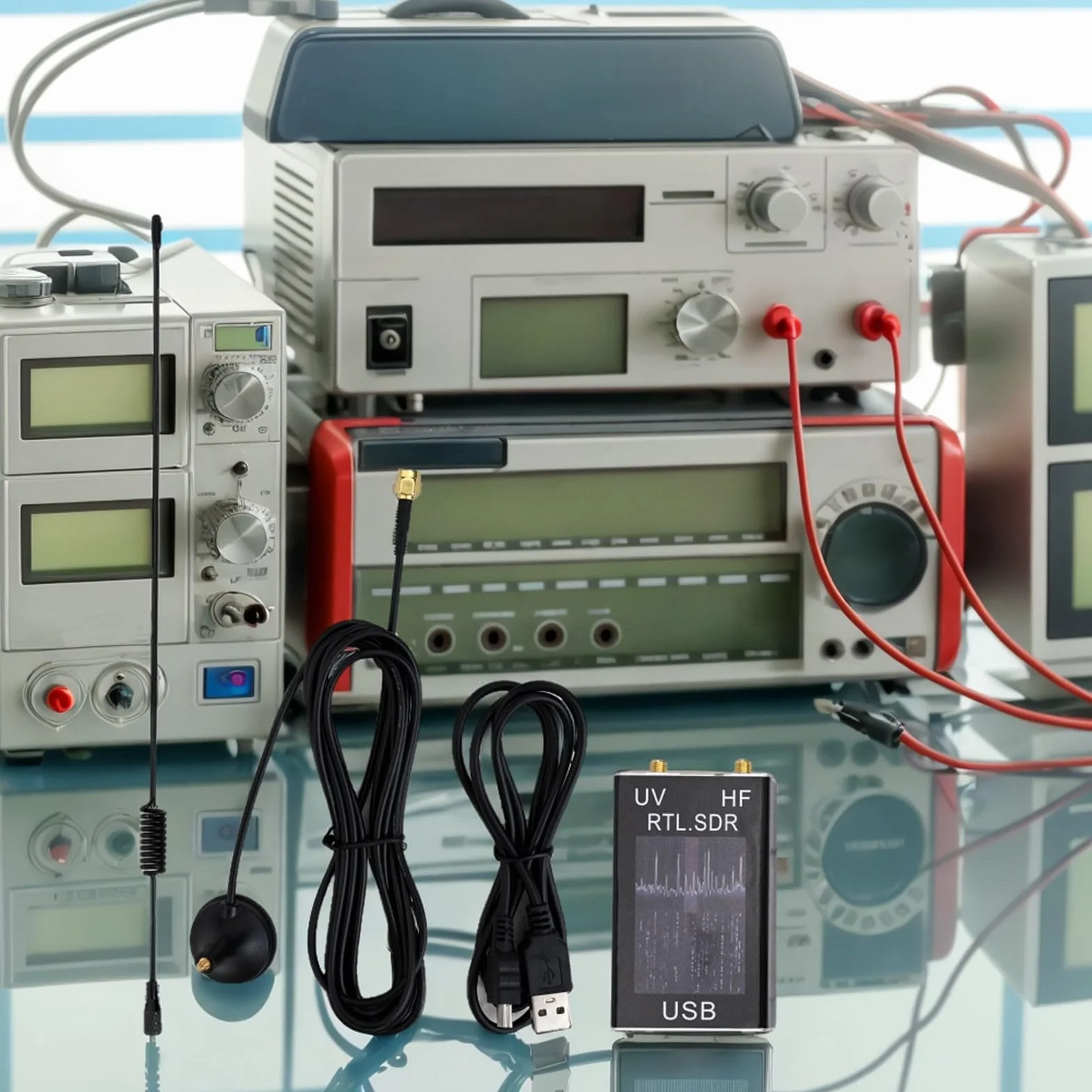 100 kHz-1,7 GHz Full-HF-RTL Ricevitore Sintonizzatore USB R820T+8232 Ricetrasmettitore amatoriale Accessori Utensili Multi Strumento Professionale